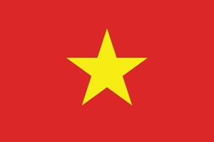 le drapeau national de l'illustration vectorielle du vietnam. enseigne civile et étatique vecteur