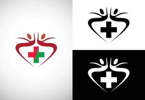 conception d'illustration vectorielle de modèle de logo médical de santé. icône médicale vecteur