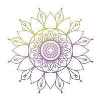 mandala de couleur dégradée, arrière-plan de conception de mandala, conception de mandala, conception de fond d'écran d'art de livre de coloriage de motif de mandala, motif de carreaux, carte de voeux vecteur
