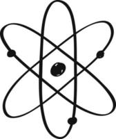 icône de dessin d'atome, illustration de contour vecteur