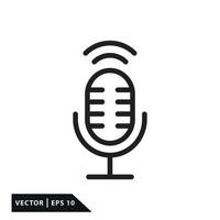 modèle de logo vectoriel icône microphone