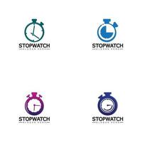 chronomètre minuterie logo design vecteur icône symbole illustration modèle