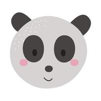 joli visage de panda vecteur