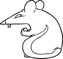 rat de dessin animé sournois vecteur