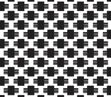 bordure de motif abstrait sans couture rayures carrées noires, grises et blanches beau tissu de motif de labyrinthe géométrique. vecteur