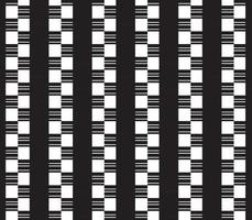 bordure de motif abstrait sans couture rayures carrées noires, grises et blanches beau tissu de motif de labyrinthe géométrique. vecteur