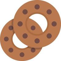 icône plate biscuits vecteur