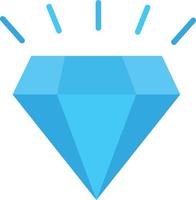 icône plate de diamant vecteur