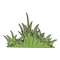 graphique d'illustration de forme d'herbe mignonne vecteur