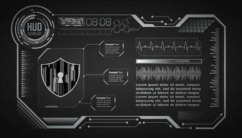 fond de technologie moderne de cybersécurité avec cadenas vecteur