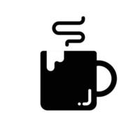 icône de silhouette de tasse de café, vecteur, illustration. vecteur