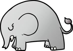 éléphant de dessin animé mignon vecteur