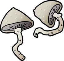 champignons sauvages de dessin animé vecteur