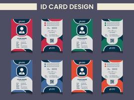 modèle de conception de carte d'identité moderne créative vecteur