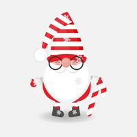 Funny santa claus plat, illustration vectorielle vecteur