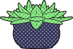 plante succulente de dessin animé vecteur