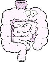 dessin animé surpris intestins vecteur