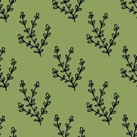 modèle sans couture avec des branches vert vif sur fond vert clair. image vectorielle. vecteur