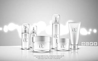 ensemble d'emballages de produits de beauté naturels pour soins de la peau vecteur