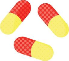 illustration en couleur plate de certaines pilules médicales vecteur