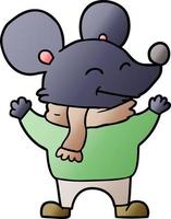 personnage de souris de dessin animé vecteur
