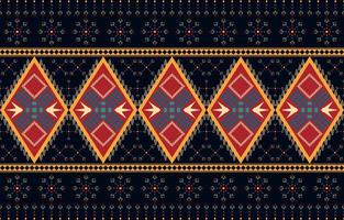 motif ethnique géométrique sans soudure. modèle sans couture ethnique. conception pour les affaires de tissu, rideau, arrière-plan, tapis, papier peint, vêtements, emballage, batik, tissu, illustration vectorielle. vecteur