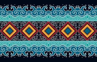 motif ethnique géométrique sans soudure. modèle sans couture ethnique. conception pour les affaires de tissu, rideau, arrière-plan, tapis, papier peint, vêtements, emballage, batik, tissu, illustration vectorielle. vecteur