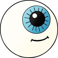 personnage de dessin animé de globe oculaire vecteur