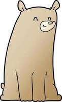 personnage d'ours de dessin animé vecteur