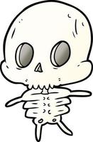 squelette de dessin animé mignon vecteur