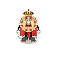 illustration de la mascotte du roi de la tarte aux pommes vecteur