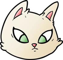 visage de chat de dessin animé vecteur