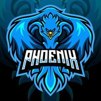 mascotte oiseau phénix. création de logo esport vecteur