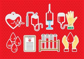 Icônes de transmission du sang vecteur