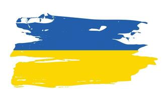 vecteur de drapeau ukrainien splash texture grunge en détresse