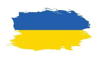 vecteur de drapeau grunge ukraine nouvel effet pinceau professionnel