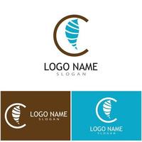 conception de vecteur de logo illustration cocon