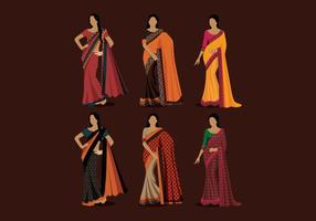 Vecteur de style féminin indien