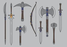 Armes médiévales vecteur