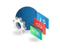 divers langages de programmation pour créer des conceptions Web vecteur
