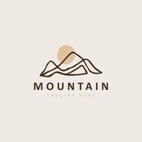 dessin au trait simple des montagnes. symbole premium créatif universel. modèle de logo d'icône de signe vectoriel. illustration vectorielle vecteur