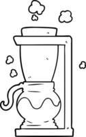 machine à café filtre de dessin animé vecteur