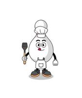 illustration de la mascotte du chef de la quille de bowling vecteur