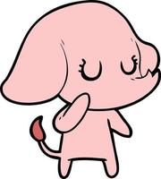 éléphant de dessin animé mignon vecteur