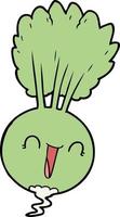 légume-racine de dessin animé vecteur