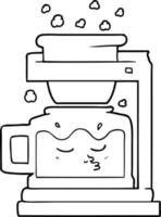machine à café filtre de dessin animé vecteur