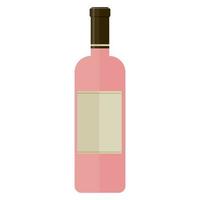 bouteille de vin rosé vecteur