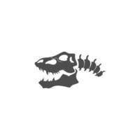 illustration de conception icône fossile de dinosaure vecteur