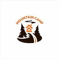 logo camp de montagne vecteur