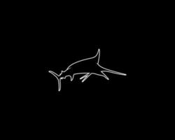 silhouette vecteur contour marlin